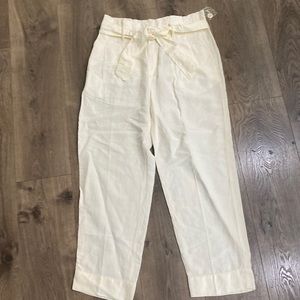 Madewell cream linen pants